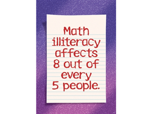 Trend Enterprises T A67368 Math Illiteracy Affects 8 Out Of  Every 5 People Argus Large Poster