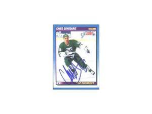 Chris Govedaris, Hartford Whalers, 1991 Score Top Prospect Autographed Card