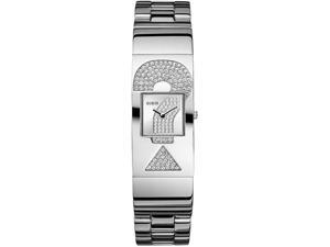    GUESS Q & A Silvertone Ladies Watch U11625L1