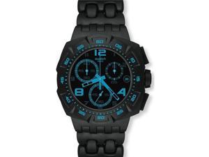    Swatch Black Dunes Blue Chronograph Mens Watch SUIB409