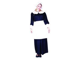 Pilgrim Lady Blue & White Dress Costume Adult Standard