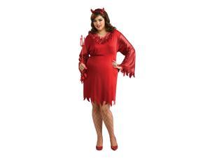 Female Devil Satan Red Costume Dress Adult Plus Size