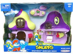    Smurfs Mushroom House Playset Smurfette Purple & White
