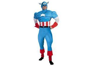 Captain America Deluxe Muscle   Teen/Adult Small Costume 38 40