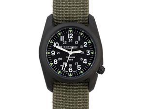 Bertucci A 2T Vintage Black Titanium Watch with Olive Drab Nylon Strap 