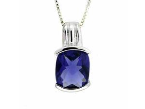 Simulated Tanzanite CZ Renaissance Pendant