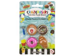 Donut Party (4 Mini Erasers)   CrazErasers Collectible Erasers Series 