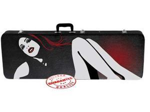    GRAFIX HARDSHELL ELECTRIC GUITAR CASE PINUP GIRL 