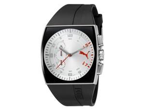     Puma Mens PU102471001 Black Rubber Quartz Watch with Silver Dial