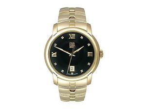 ESQ by Movado Muse Gold plated Bracelet Black Dial Men's watch #07301345