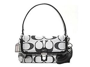    Coach Signature Poppy Lurex Layla Flap Shoulder Handbag 