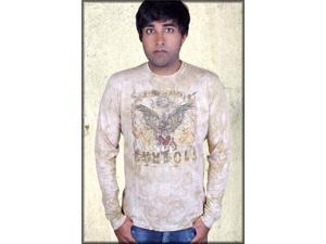 Twelve Symbols Wings of Glory Eagle Mens Studded Long Sleeve Shirt in 