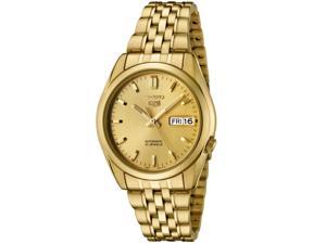    Seiko Mens SNK366K Seiko 5 Automatic Gold Dial Gold Tone