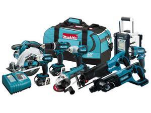 Makita 18V LXT Lithium Ion 9 pc. Combo Kit w/ I Pod &  Compatible Jobsite Radio