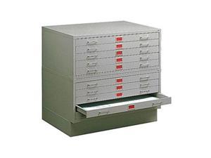 Flat File Cabinet, Gray, Steel
