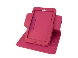 Evecase Xoom 2 360 Degree Rotating Folio Leather Cover Case with Built in Stand   Hot Pink for Motorola Droid XYBoard Xoom 2 Media Edition 8.2 Inch Touchscreen Tablet