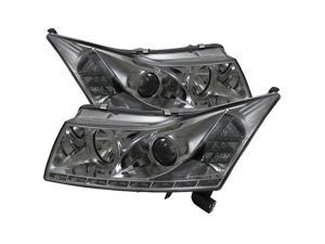 Chevy Cruze DRL LED Smoke Projector Headlights plus 6000K Xenon HID Performance Headlights Package