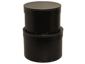 Black Nesting Set Hat Boxes with Removable Lids   Sold individually