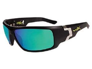    Wileyx P 17 Polarized Emerald Mirror/Gloss Black Glasses