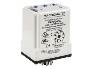 MACROMATIC VAKP012D Voltage Monitor Relay, 12VDC, Plug-In G1820850