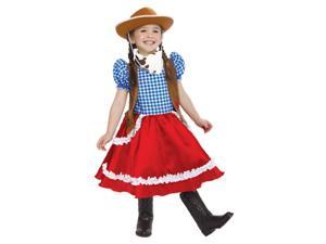 PMG Toddler Girls American Cowgirl Costume With Dress Scarf & Cowboy Hat