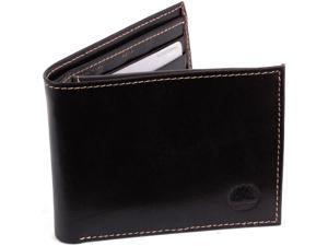 Timberland Men's Wallet Leather Passcase Bifold 2 ID Windows Semi Glossy Dressy