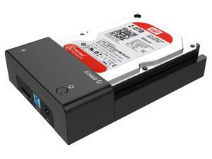 ORICO Tool-Free USB 3.0 & eSATA to 2.5" and 3.5" SATA External Hard Disk Drive Lay-Flat Docking Station [Support 8TB]- Black (6518SUS3)