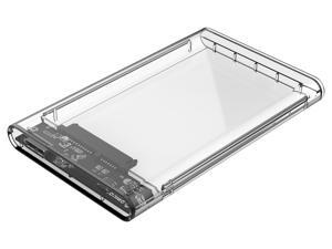 ORICO 2.5 inch Transparent External Hard Drive Disk Enclosure Box USB 3.0 High-Speed Case for 2.5" HDD SSD Case Support UASP protocol SATA III Tool Free