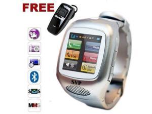 SVP G14 Watch Phone Smart Watch Sliver Camera GSM Quad band