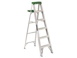 #428 Six Foot Folding Aluminum Step Ladder, Green
