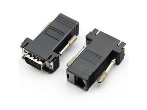 Baaqii A211 2 x VGA Extender Extention over 66FT 30M CAT5/CAT6/RJ45 Cable Adapter Connector