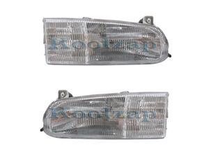 1995 1996 1997 Ford Windstar Headlight Headlamp Composite Halogen Front Head Light Lamp Assembly DOT/SAE Approved PAIR SET Right Passenger & Left Driver Side (95 96 97)