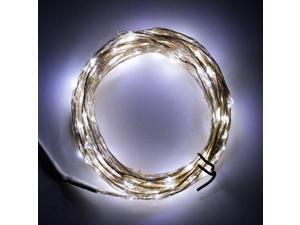 SUPERNIGHT 33ft LED Light String 207LEDs on Silver String Wire DC 12V 10M Waterproof Lamp for Festival Holiday Indoor Outdoor Cool White