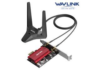 Wavlink AX3000 Wifi 6 PCIe WiFi Card Bluetooth 5.2 Tri-band 2.4G&#47;5G&#47;6G Network Card 802.11ax,Up to 3000Mbps WiFi Network Card with MU-MIMO, OFDMA, Heat Sink, for Desktop PC Support Windows 11,10 64bit
