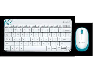 Logitech RF Wireless Combo MK240 12 Function Keys 2.4GHz 1000DPI Both Hands Spill-resitant Keyboard and Mouse-Black/White