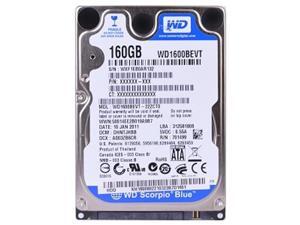 Western Digital WD1600BEVT 160GB 5.4K RPM 2.5"" 9.5mm,Silver