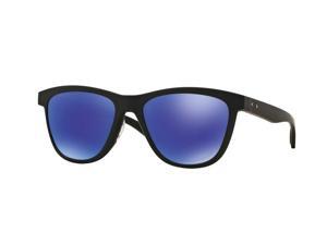 Oakley Sun 0OO9320 Moonlighter Round Woman Sunglasses - Size 53 (Matte Black / Violet Iridium Polarized) 