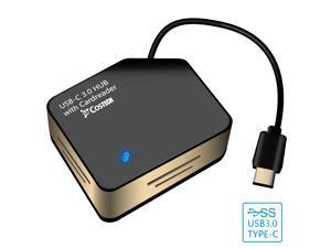 Type-C 3.0 Hub and Card Reader, Costech 7 in 1 USB-C to 3 Port USB 3.0 Converter with 4-Slot SD/TF Card Reader for New MacBook, Chromebook Pixel, Nexus 6P