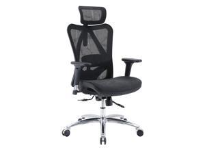 SIHOO High-Back Ergonomic Office Chair, Mesh Desk Chair with Adjustable 3D Armrest, Lumbar Support and Headrest, for Home &#38; Office, Black