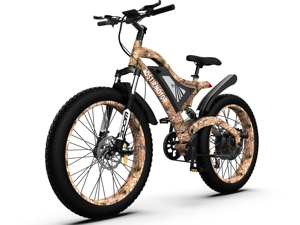 AOSTIRMOTOR S18-1500W Electric Bike with 1500W Motor, 26&#34; &#42; 4&#34; Fat Tire, 48V 15AH Removable Lithium Battery, Shimano 7-Speed, Suspension Fork, Up To 30MPH
