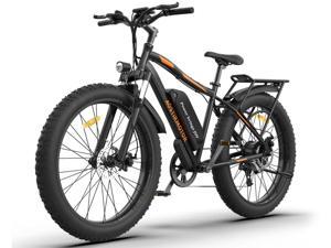 AOSTIRMOTOR Electric Bike S07-B with 750W , 48V 13AH Removable Lithium Battery, 26&#34; Fat Tire Mountain Bike , Max Speed 28MPH, Shimano 7-Speed, Front Fork Suspension