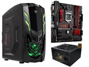 RAIDMAX Viper GX Black/Green Steel / Plastic ATX Mid Tower Case, ASRock Fatal1ty H270M Performance LGA 1151 Intel USB 3.0 ...