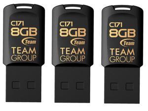 3-Pack Team C171 8GB USB 2.0 Flash Drive (Black)