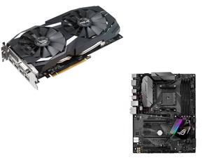 ASUS Radeon RX 580 O4G Dual-fan OC Edition GDDR5 DP HDMI DVI VR Ready AMD Graphics Card (DUAL-RX580-O4G), ASUS ROG STRIX ...