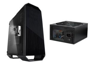 Raidmax Monster II SE ATX-A08TB Plastic/Steel/Tempered Glass ATX Mid Tower Computer Case (Black) + Rosewill Gaming Power Supply