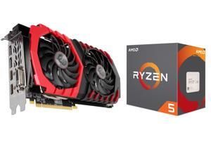 MSI Radeon RX 580 DirectX 12 RX 580 GAMING X 4G 4GB 256-Bit GDDR5 PCI Express 3.0 x16 HDCP, AMD RYZEN 5 1500X 4-Core 3.5 ...