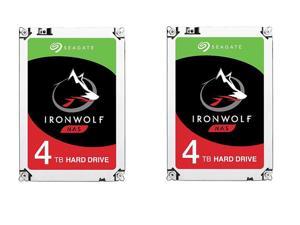 Combo (2x): Seagate IronWolf 4TB NAS Hard Drive 5900 RPM 64MB Cache SATA 6.0Gb/s 3.5 inch Internal Hard Drive ST4000VN008