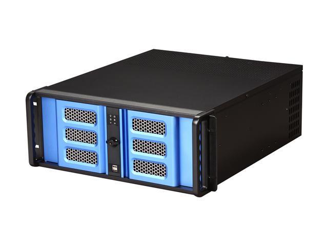 iStarUSA D400 6SE B6SA BL 75 Steel 4U Rackmount Compact Stylish Server Chassis 750W 2 External 5.25" Drive Bays   Server Chassis