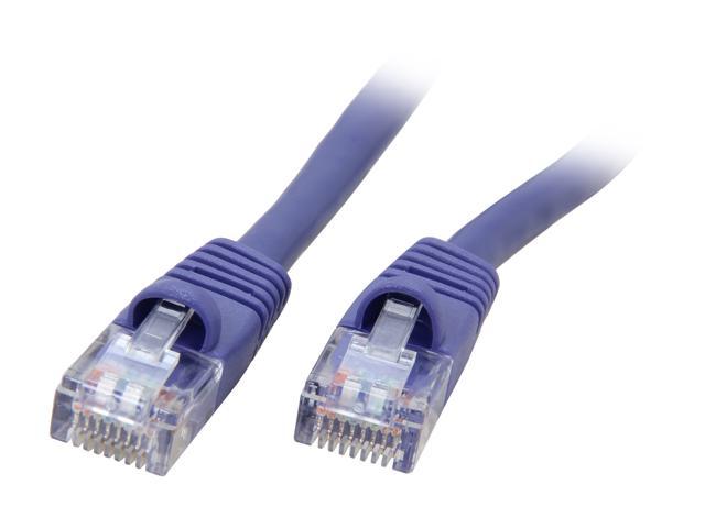 Coboc CY CAT5E 25 PR 25ft.24AWG Snagless Cat 5e Purple Color 350MHz UTP Ethernet Stranded Copper Patch cord /Molded Network lan Cable