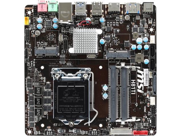 MSI H81TI Desktop Motherboard   Intel H81 Chipset   Socket H3 LGA 1150